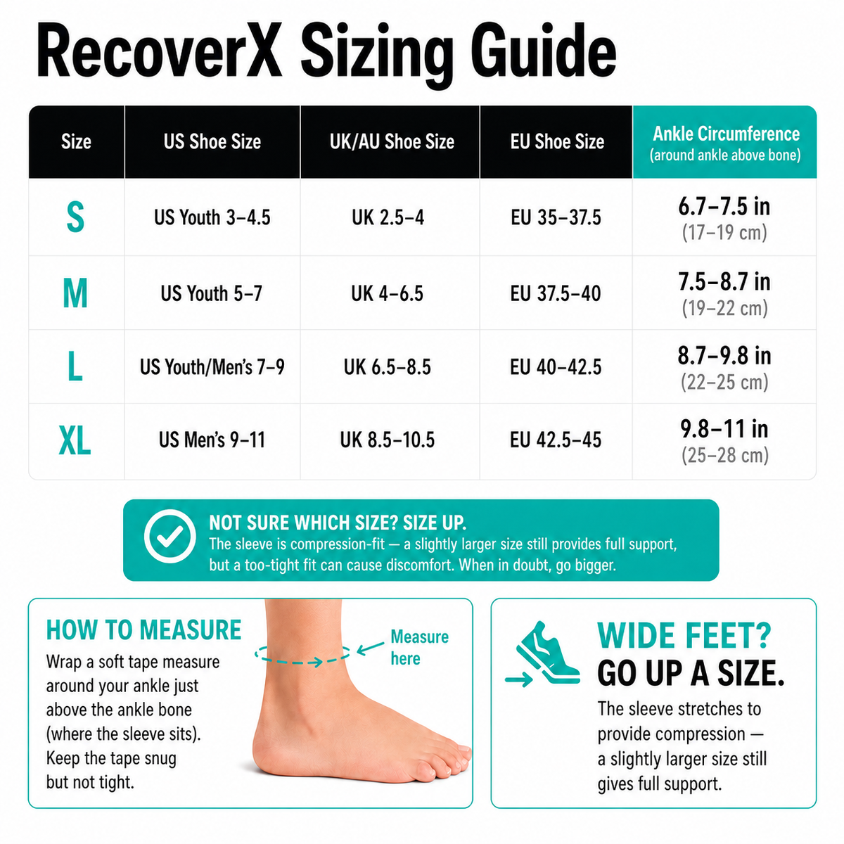 RecoverX - Youth Heel & Growth Plate Support Sleeve